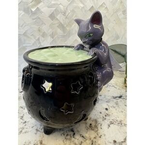 Disney Hocus Pocus Binx Candle Votive Holder Cauldron Kitty Cat‎ Halloween decor